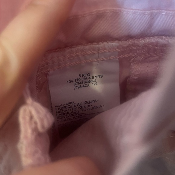 Girls Pale Pink Levi’s Shorts Overalls - Picture 5 of 5